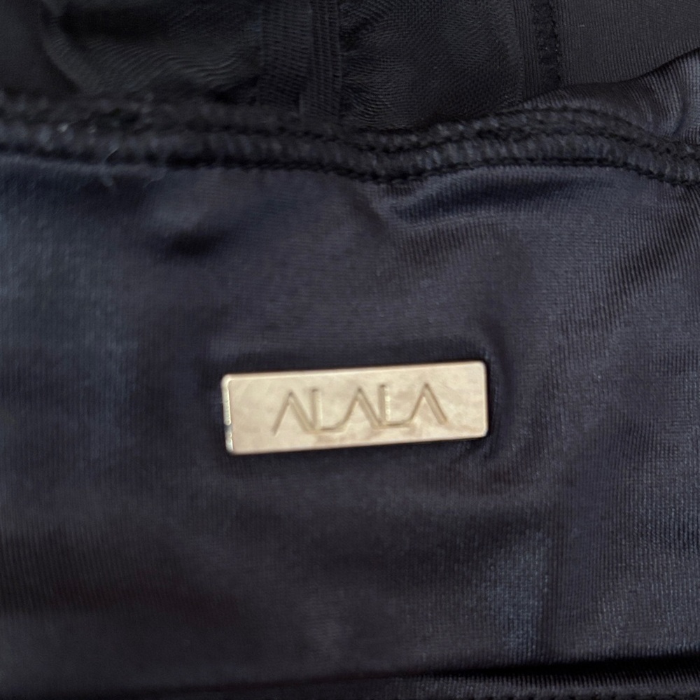 Alala Black Faux Leather Sports Bra - Picture 2 of 5